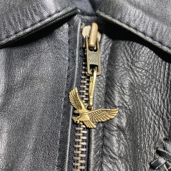 Genuine Leather jacket with beading and fringe - Picture 5 of 12